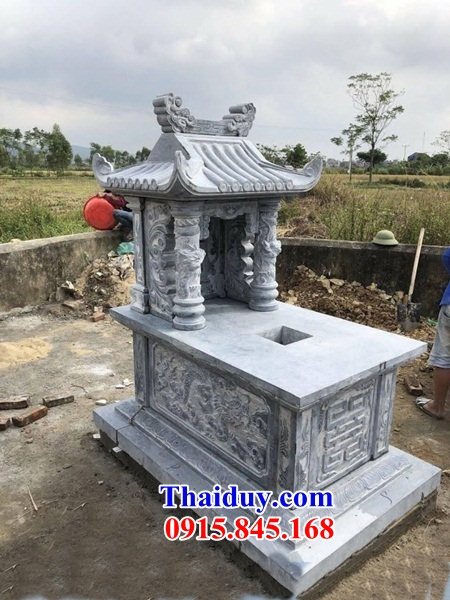 45 Mộ mồ mả đá thanh hóa một mái cất giữ để đựng hũ hộp tro hài cốt gia đình dòng họ ông bà bố mẹ ba má đẹp bán tại Tiền Giang