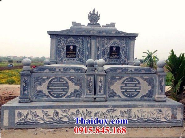 46 Mộ mồ mả đôi hai ba bốn ngôi liền nhau cất giữ để đựng hũ tro hài cốt gia đình dòng họ ông bà bố mẹ ba má bằng đá ninh bình đẹp bán tại Tây Ninh
