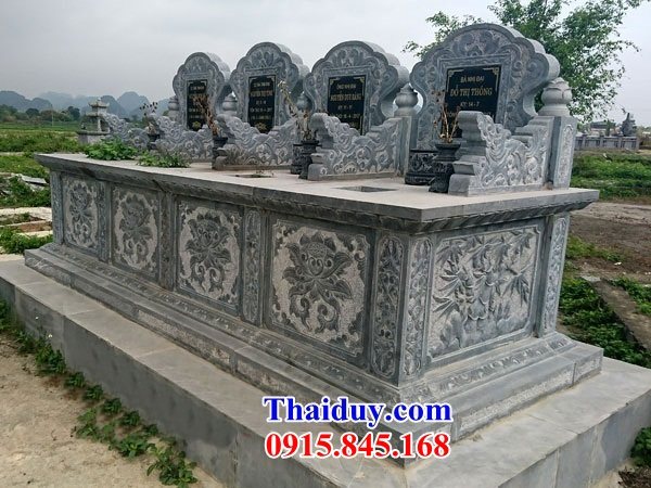 46 Mộ mồ mả đôi hai ba bốn ngôi liền nhau cất giữ để đựng hũ tro hài cốt gia đình dòng họ ông bà bố mẹ ba má bằng đá thanh hóa đẹp bán tại Tây Ninh