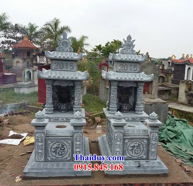 49 Mộ mồ mả hai mái bằng đá ninh bình cất giữ để đựng hũ hộp tro hài cốt gia đình dòng họ ông bà bán tại Bình Thuận