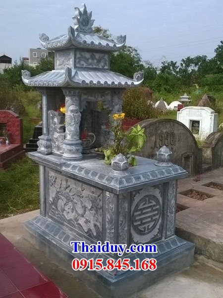 49 Mộ mồ mả hai mái bằng đá thanh hóa cất giữ để đựng hũ hộp tro hài cốt gia đình dòng họ ông bà bán tại Bình Thuận