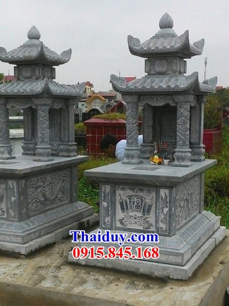 50 Mộ mồ mả hai mái bằng đá thanh hóa cất giữ để đựng hũ tro hài cốt gia đình ông bà bố mẹ đẹp bán tại Kon Tum