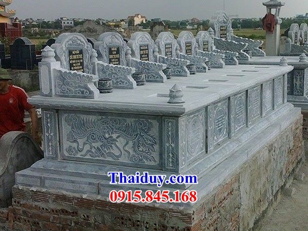 52 Mộ mồ mả đôi bằng đá ninh bình đẹp cất giữ để hũ hộp tro hài cốt gia đình dòng họ ông bà bố mẹ ba má hai ba ngôi liền nhau bán tại Lâm Đồng