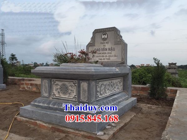55 Mộ mồ mả đá liền nguyên khối cao cấp hiện đại đơn giản không mái tam ba năm cấp đẹp bán tại Hà Giang