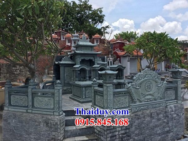 57 Mộ mồ mả đá xanh gia đình dòng họ ông bà bố mẹ một mái đẹp bán tại Hưng Yên