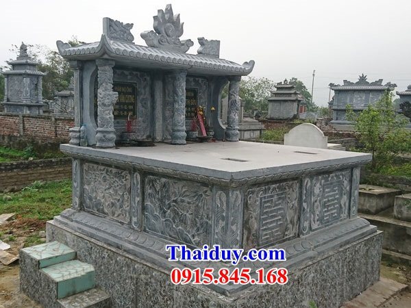 57 Mộ mồ mả đôi bằng đá đẹp hai ba bốn ngôi liền nhau cất giữ để đựng hũ tro hài cốt gia đình dòng họ ông bà bố mẹ bán tại Bình Thuận