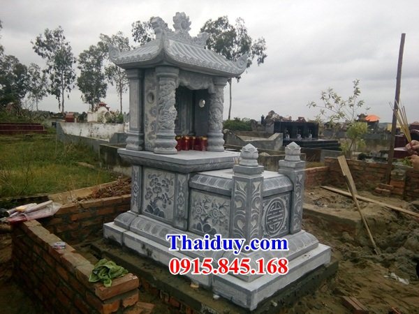 58 Mộ mồ mả đá gia đình ông bà bố mẹ một mái đẹp bán tại Hải Phòng