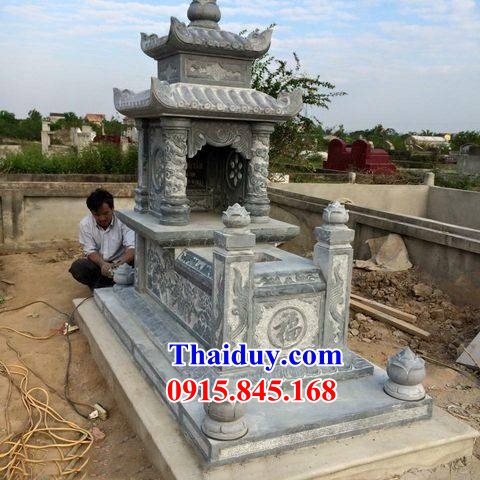 60 Mộ mồ mả hai mái bằng đá thanh hóa cất giữ để đựng hũ hộp tro hài cốt gia đình dòng họ ông bà bố mẹ ba má đẹp bán tại Tây Ninh