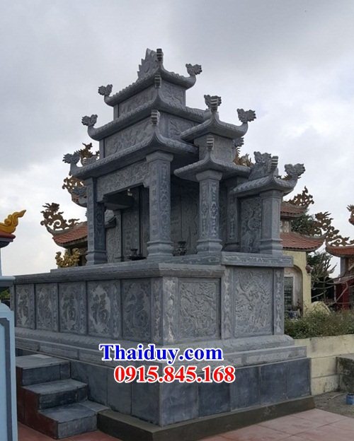 61 Mộ mồ mả đôi hai ba bốn ngôi liền nhau cất giữ đựng hũ tro hài cốt ông bà gia đình dòng họ bố mẹ bằng đá ninh bình đẹp bán tại Quảng Ngãi