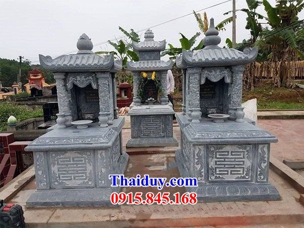 63 Mộ mồ mả đá gia đình dòng họ ông bà bố mẹ một mái đẹp bán tại Hà Nam