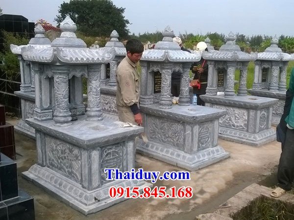63 Mộ mồ mả đá thanh hóa gia đình dòng họ ông bà bố mẹ một mái đẹp bán tại Hà Nam