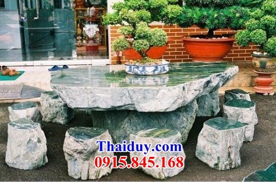 87 Mẫu bộ bàn ghế đá xanh đẹp trang trí sân vườn biệt thự bán tại Hà Nội