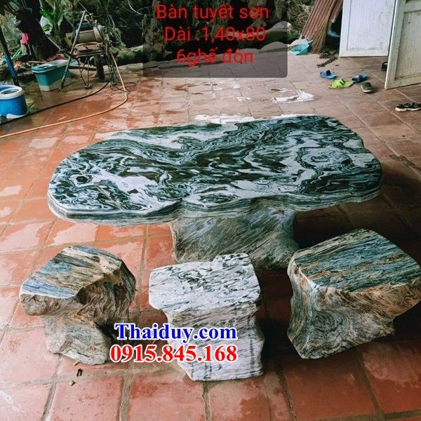 Làm 20 bộ bàn ghế đá ninh bình cao cấp đẹp sân vườn tiểu cảnh biệt thự tư gia bán Bến Tre