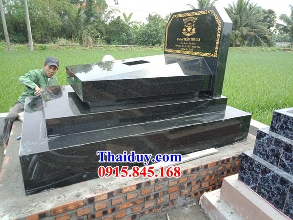 Lăng mộ cao cấp bằng đá granite đẹp thiết kế đơn giản