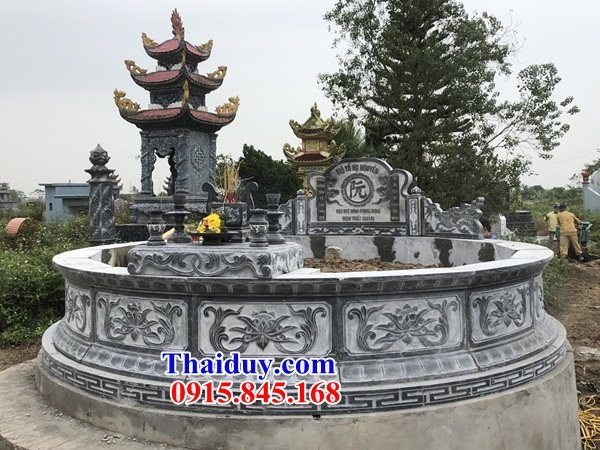 Lăng mộ tròn bằng đá mỹ nghệ Ninh Bình kích thước lớn