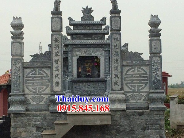 Mẫu cổng khu nghĩa trang gia đình bằng đá
