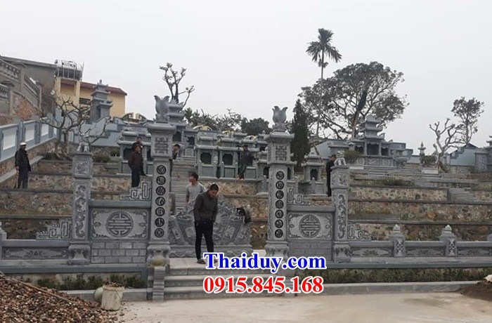 Mẫu khu lăng mộ gia tộc bằng đá kích thước lớn đẹp