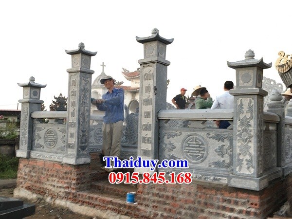 Mẫu khu lăng mộ gia tộc bằng đá mỹ nghệ Ninh Bình đẹp