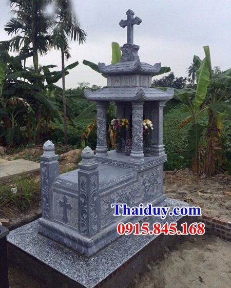 Mẫu mộ công giáo đá mỹ nghệ Ninh Bình