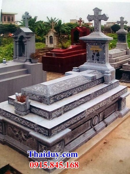 Mẫu mộ đạo thiên chúa công giáo bằng đá xanh Thanh Hóa bán báo giá toàn quốc