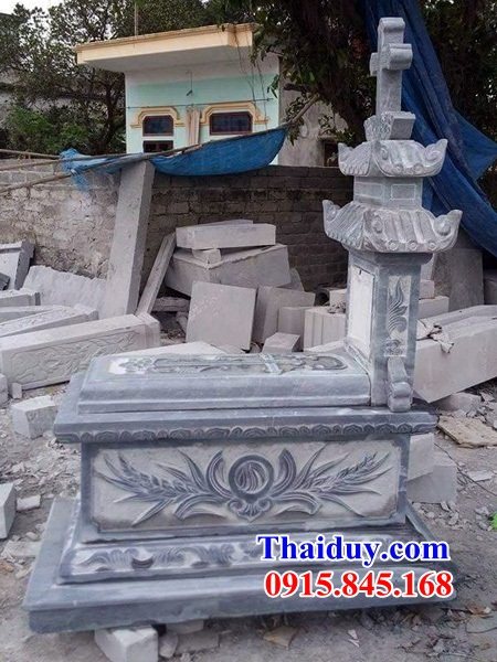 Mẫu mộ đạo thiên chúa công giáo bằng đá xanh tự nhiên Ninh Bình