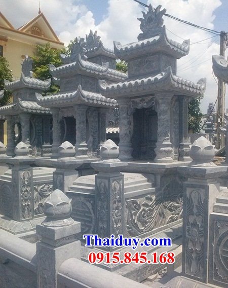 Mẫu mộ hai mái cất hũ hài cốt hỏa táng bằng đá mỹ nghệ Ninh Bình