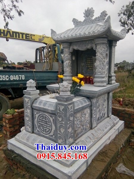 Mẫu mộ một mái bán sẵn bằng đá mỹ nghệ Ninh Bình giá rẻ