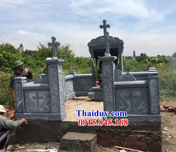 Nghĩa trang khu lăng mộ đạo thiên chúa công giáo bằng đá đẹp