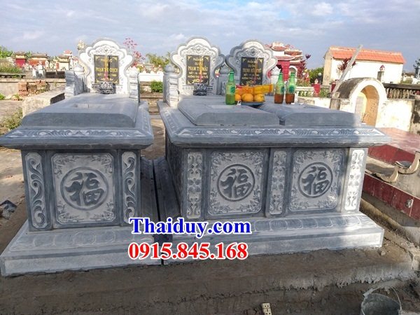 Thiết kế mộ đá xanh Thanh Hóa tam cấp đẹpThiết kế mộ đá xanh Thanh Hóa tam cấp đẹp