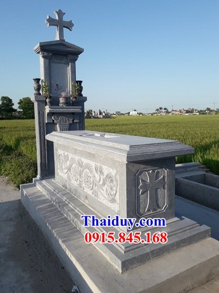Thiết kế mộ đạo thiên chúa công giáo bằng đá mỹ nghệ Ninh Bình đẹp