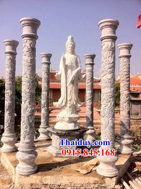 05 Kích thước cột đá đình đền chùa nhà thờ từ đường đẹp bán Hưng Yên