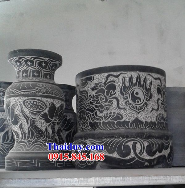16 Bát hương đá xanh cao cấp cắm nhang đẹp Lào Cai