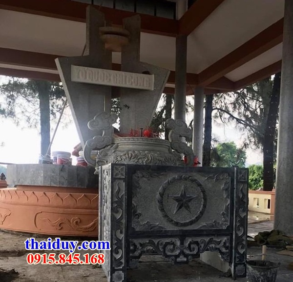 16 bàn sắm lễ đặt sân đình chùa khu tưởng niệm di tích bằng đá thiết kế đơn giản giá rẻ