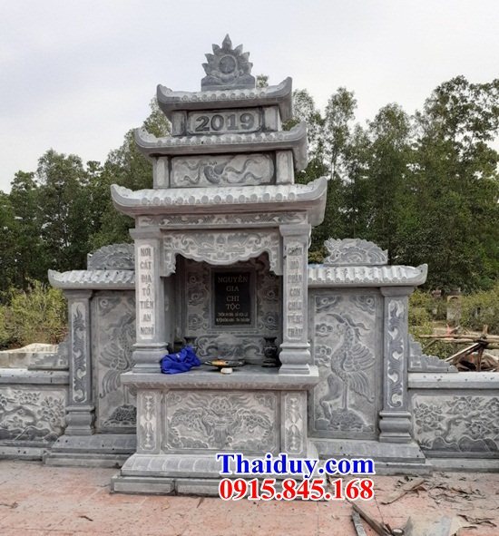 17 Củng thờ chung bằng đá thanh hóa nghĩa trang khu lăng mộ gia đình dòng họ ông bà bố mẹ đẹp nhất bán Sơn La