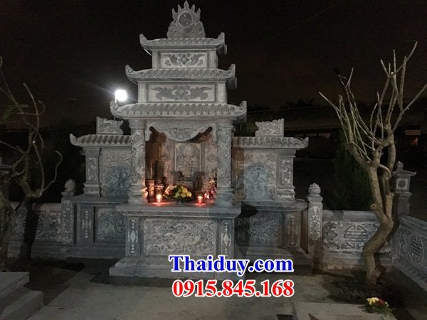 18 Củng đá thờ nghĩa trang lăng mộ ông bà bố mẹ đẹp bán Điện Biên
