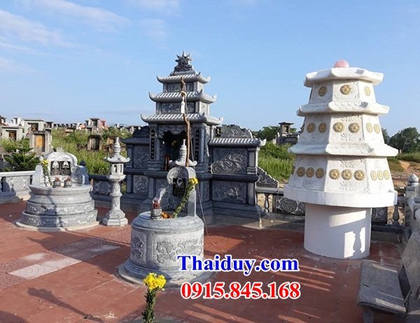 21 Củng đá xanh cao cấp thờ chung nghĩa trang dòng họ gia đình ông bà bố mẹ đẹp bán tại Nghệ An