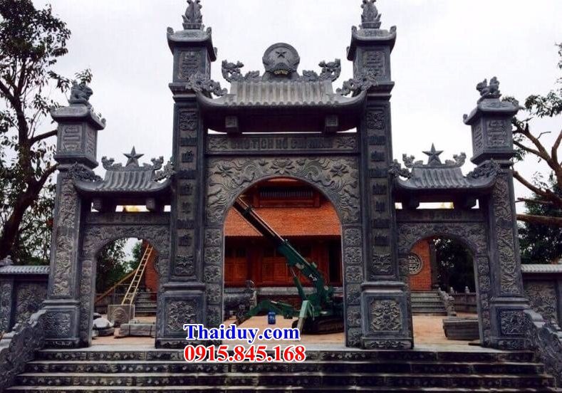 21 Kích thước cổng đá xanh tự nhiên tam quan tứ trụ đình đền chùa nhà thờ từ đường đẹp nhất Bình Dương