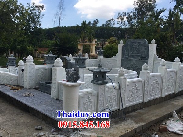 23 Tường hàng rào đá trắng cao cấp đẹp nghĩa trang khu lăng mộ mồ mả đẹp bán tại TP Hồ Chí Minh