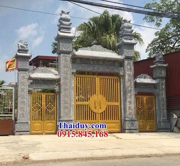 26 Kích thước cổng đá xanh tự nhiên nhà thờ họ từ đường đình đền chùa đẹp bán tại đắk lắk