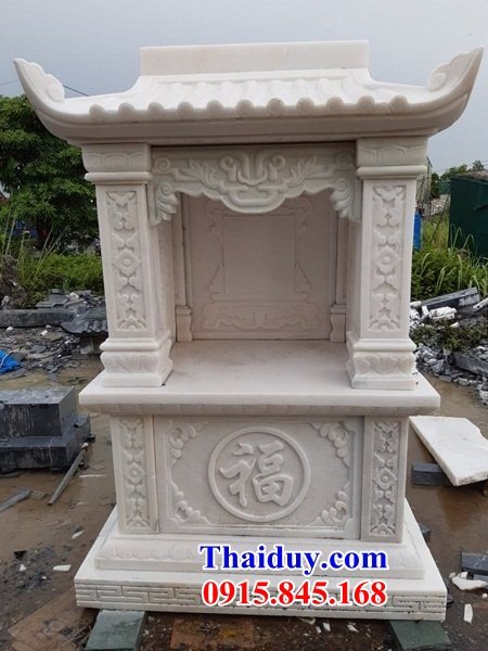 27 Củng đá trắng thờ lăng mộ bố mẹ ba má đẹp Quảng Nam