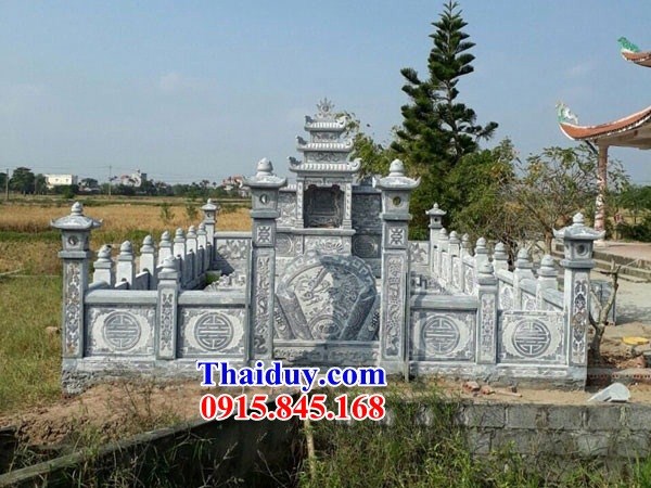 27 Tường hàng rào đá xanh nguyên khối hiện đại khu lăng mộ mồ mả nghĩa trang đẹp bán Đồng Nai