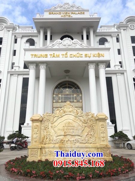 29 Bình phong làm bằng đá vàng nguyên khối đẹp tại Ninh Thuận