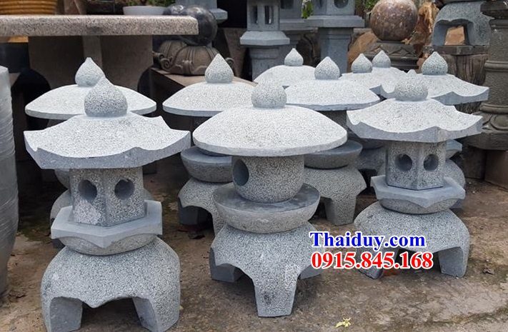 34 đèn bằng đá trang trí sân vườn kiểu Nhật khu biệt thự cao cấp