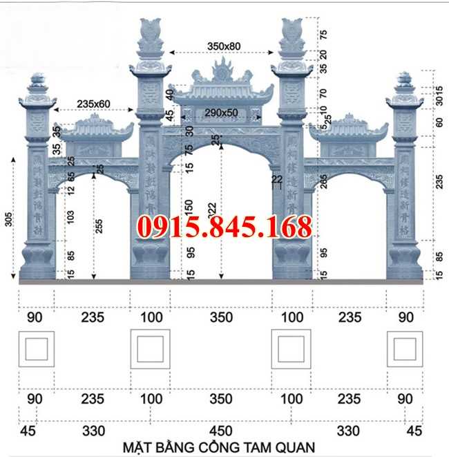 34 mẫu cổng chùa làm bằng đá đẹp quảng nam 2025