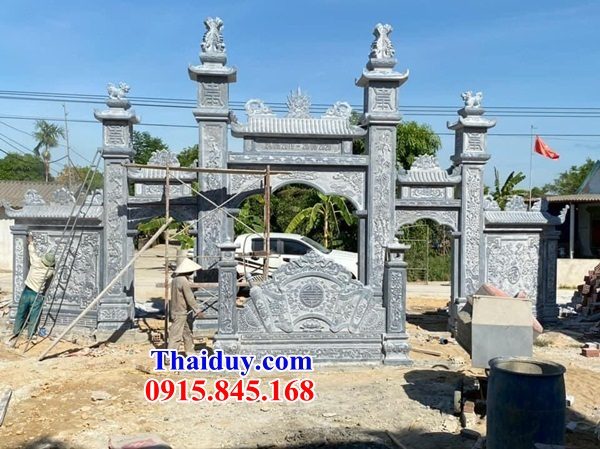 34 thiết kế cổng làng tư gia cổ cổng đình đền chùa miếu bằng đá kích thước chuẩn phong thủy