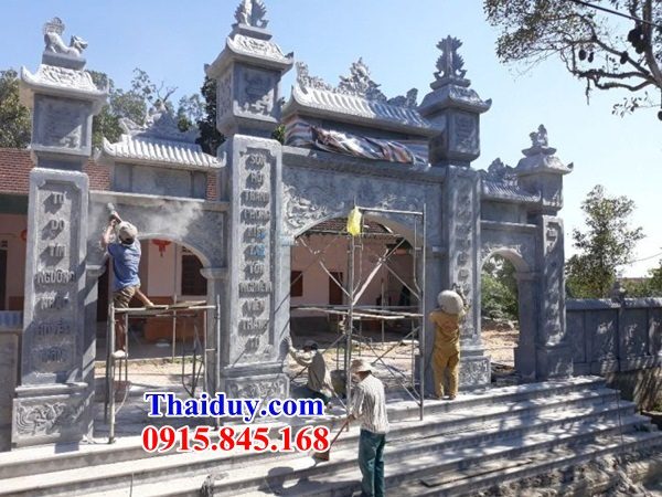 36 cổng tam quan nhà thờ tổ bằng đá Ninh Bình