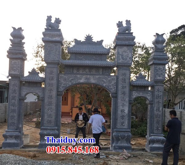 36 cổng tam quan nhà thờ tổ từ đường bằng đá tự nhiên Ninh Bình