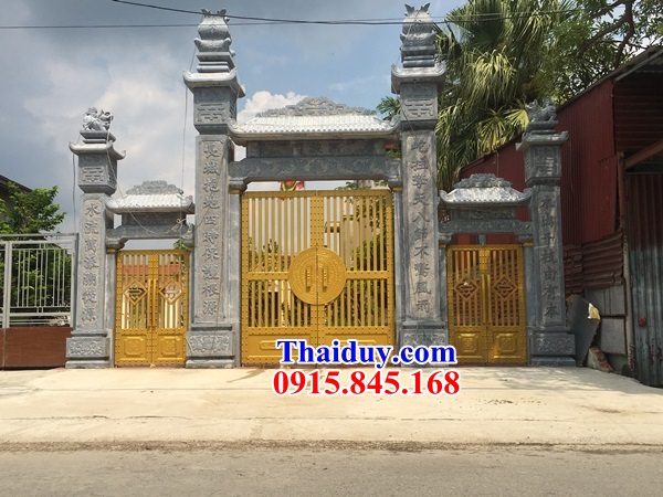 36 cổng tam quan tứ trụ nhà thờ tổ đền miếu bằng đá Ninh Bình bán báo giá toàn quốc