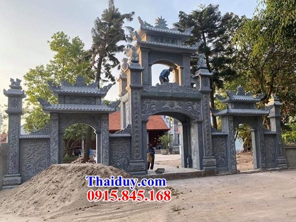 36 kích thước cổng đá xanh tự nhiên chùa đình đền miếu đẹp bán thừa thiên huế