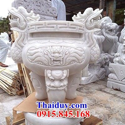39 đỉnh lư hương đá trắng cắm thắp nhang mộ mồ mả ba má bố mẹ đẹp bán sóc trăng